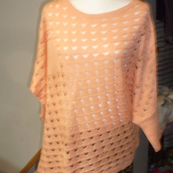 GUILTY assymetrical hem  kimono style knitted tunic  top -one size - Picture 3 of 11